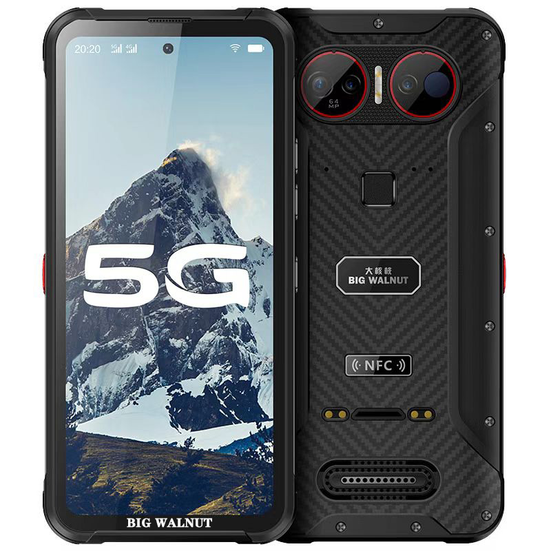 BIG WALNUT 大核桃B1 工业物联网5G三防智能手机双卡双待全网通 PoC全球公网对讲 IP68军工防护等级